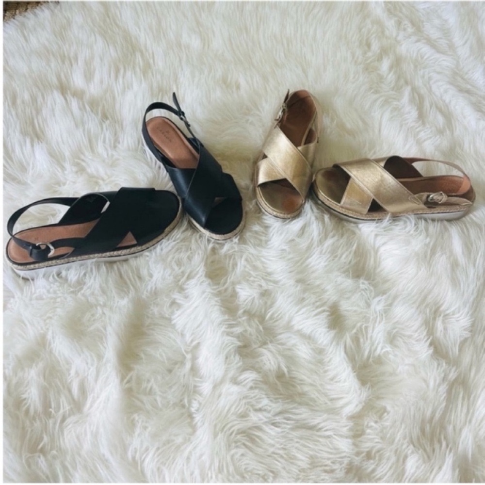 Caslon gold & black Bundle of TWO Sandals Size 8 - Picture 2 of 7